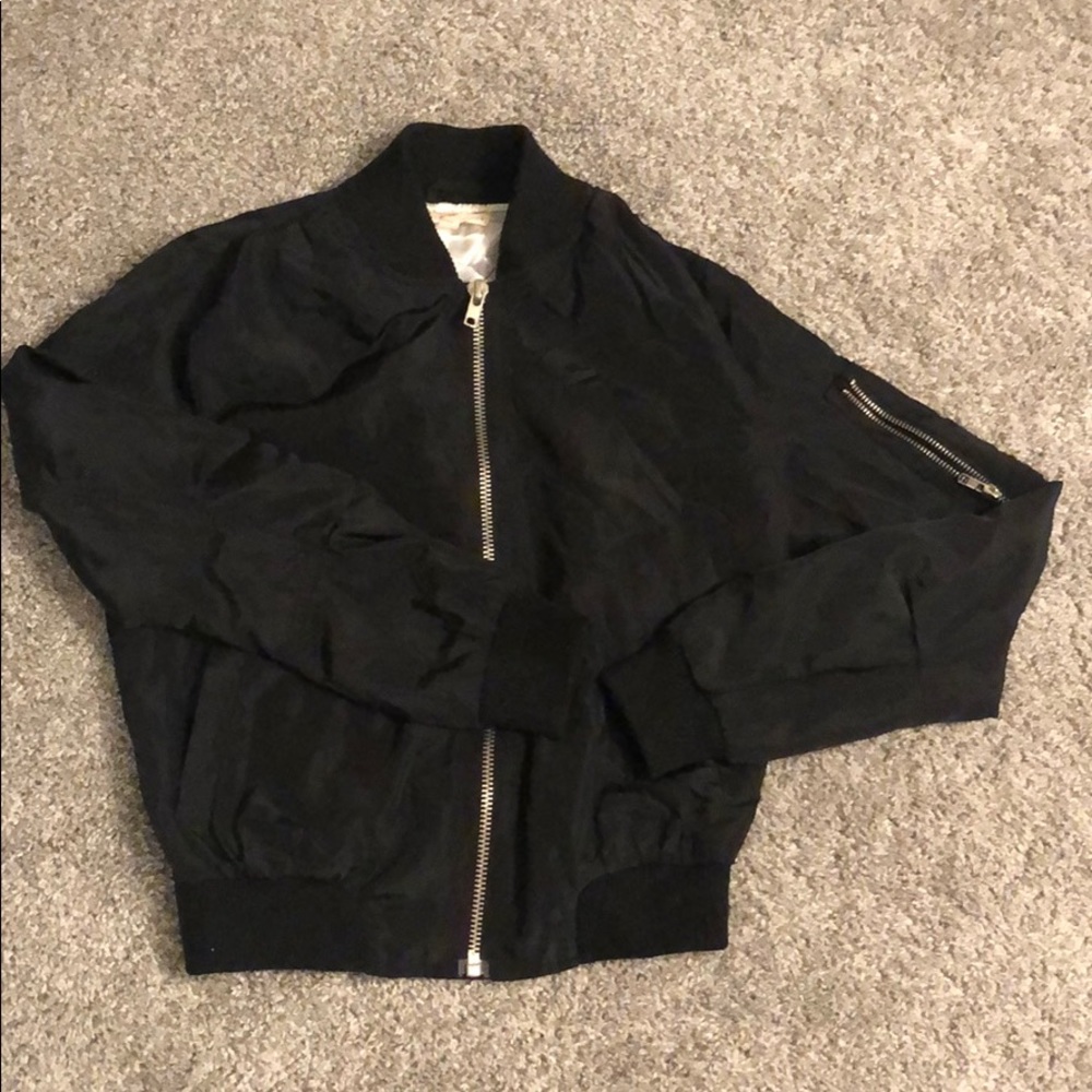 Black bomber jacket